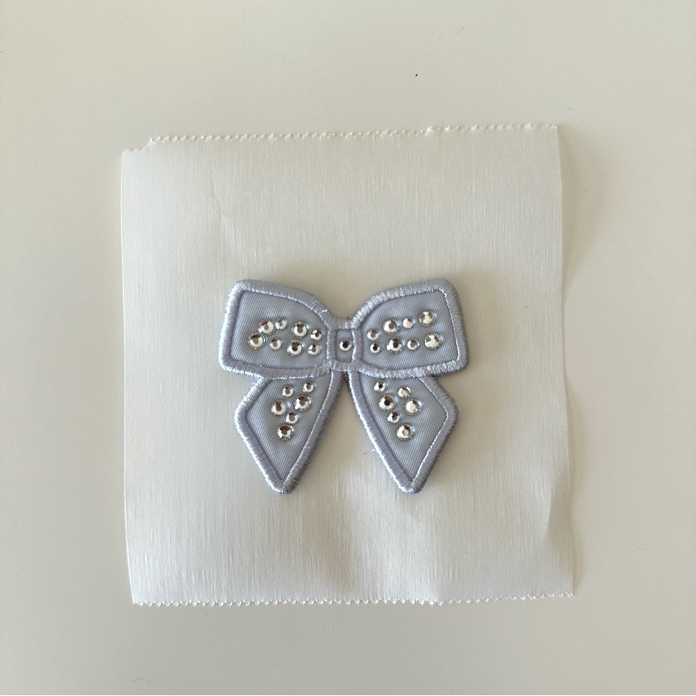 Stoney Clover Lane Light Blue Bow Patch with Rhinestones The Pastels Collection